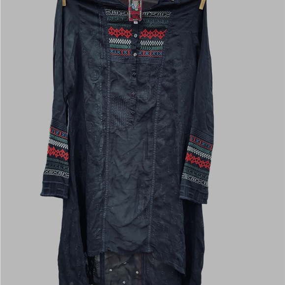 SOLD ON EBAY!! Johnny Was Black Semi Sheer - Picture 2 of 7